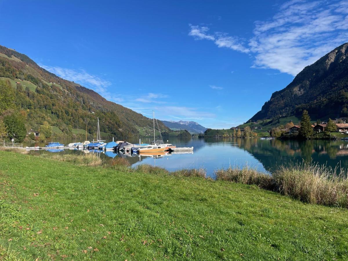 Romantic Private Superior Swiss Chalet With Hottub Lungern Bagian luar foto