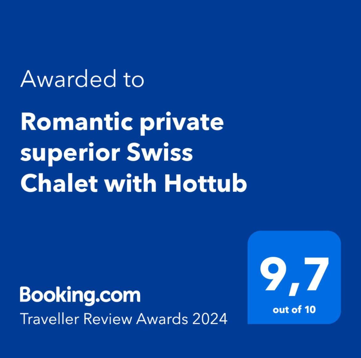 Romantic Private Superior Swiss Chalet With Hottub Lungern Bagian luar foto